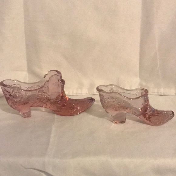 Fenton Accents Vintage Glass Slippers Poshmark